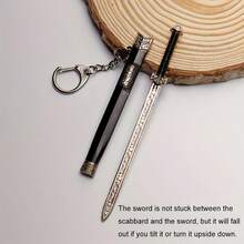 7-Piece Mini Metal Sword Set, Ancient-Inspired Toy Pendant Series, Military Theme, Durable Metal Structure, Ideal Gift For Game And Anime Enthusiasts, Aged 14 And Above (Including Sheath, No Display)