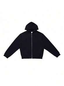 380G Double-Sided Air Layer Space Cotton Silhouette Sweater Set Autumn And Winter Zipper Sweater Scimitar Sweatpants Men And Women - 讓老黑 - 查看 5
