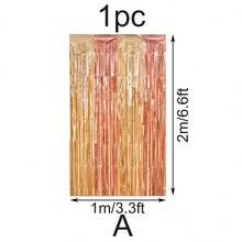 ستارة خلفية مزينة بشرائط ورود وأشرطة معدنية لامعة، أشرطة شرائط حفلات، ديكور لحفلات الذكرى السنوية وعيد الميلاد والسنة الجديدة وعيد الحب - متعدد الألوان - مشاهدة 11