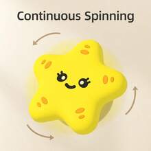 6pcs/Set Baby Cartoon Suction Cup Rotating Teether Toys, 0-1 Year Old Infant Finger Spinning Gyro Silicone Chewable Bathtub & Dining Chair Toys - Multicolor - View 9