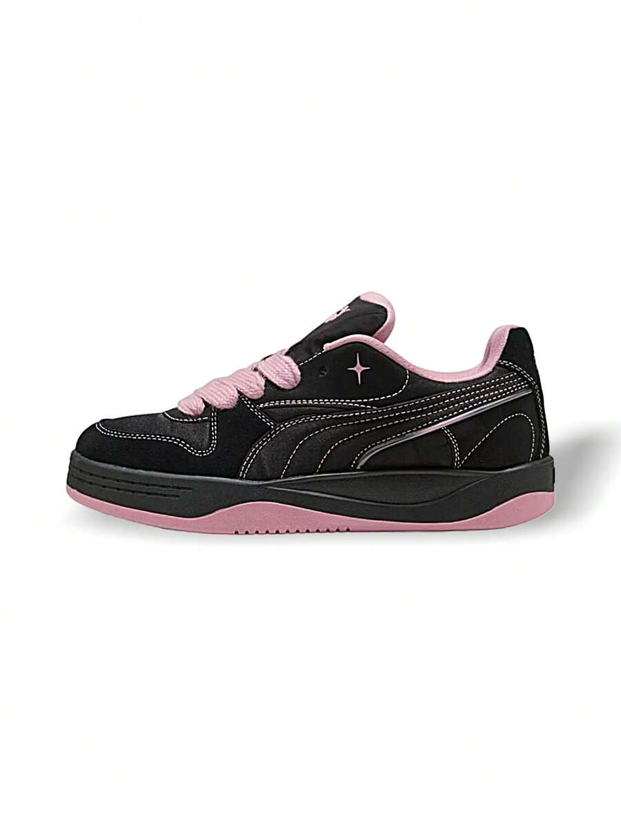 Puma Park Luna Satin Princess 女款运动鞋休闲轻便柔软透气标志舒适街头黑色 402514-02 - 黑色 - 查看 1