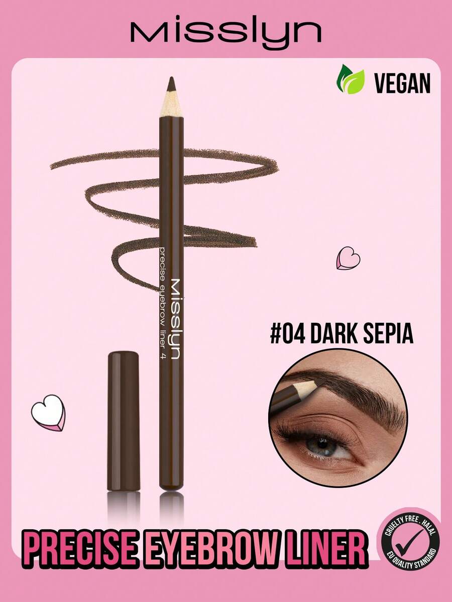 Misslyn Precision Eyebrow Pencil, Fills In Brows, Defines Brow Shape, Grooms Brows, Tames Unruly Hairs, High Color Payoff, Blendable, Effortlessly Fills And Shapes Brows For A Natural Look, Smooth Texture, Long-Lasting - Cruelty-Free