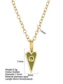 1pc Fashion Personalized 26 Initial Letter Pendant Necklace, Versatile Design Suitable For Christmas Wear & Gift - Gold - View 20