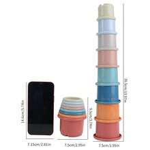 1 Set Funny Stacking Rings Puzzle Toy, Develops Hands-On Ability, Early Color Recognition Toy, Indoor Early Education Parent-Child Interaction, Birthday Gift, Baby Toy, Helps Baby Love Bath Time (Random Color)