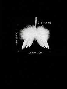 10pcs White Angel Wings Christmas Decorations, Angel Feather Wings Christmas Tree Hanging Ornaments, DIY Crafts Decorations, Garland Accessories For Christmas Family Gatherings, Christmas Party Decoration - Multicolor - View 8