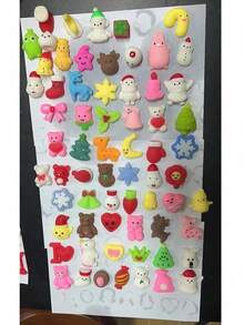 1/5/10/20pcs Christmas Mochi Soft Toys, Random Styles - Christmas Squishies, Suitable For Party Favors, Christmas Stocking Stuffers, Birthday Gifts, Classroom Rewards And Gift Bags