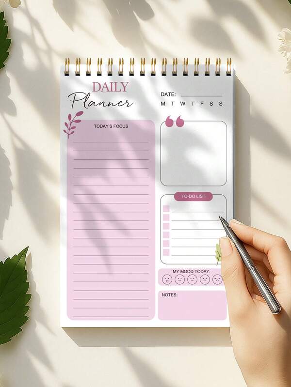 Trees Undated To Do List Notepad Daily Planner Organizer Spiral Tasks Checklist Agenda To Boost Productivity, 8.5"*5.5", 100gsm Paper