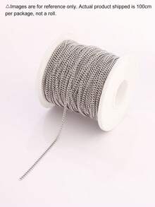 100厘米不锈钢侧链配件简约18K镀金链条男女DIY项链手链首饰配件 - DIY鏈條 - 查看 16