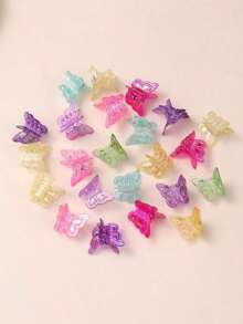 30pcs Mini Cute Butterfly Hair Clips - Colorful Girls' Hair Accessories, Perfect Mother's Day Gift - 多色 4 - 查看 7