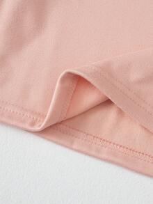 6pcs/Set Girls Thermal Lined Long Sleeve Top And Pants Pajama Set, Solid Color Children Underwear, Autumn/Winter - Multicolor - View 5