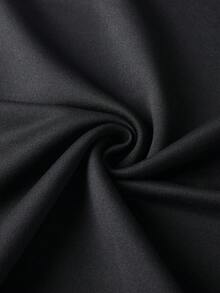 1 件休闲美式学院风图案印花宽松套头衫，适合女士，百搭日常穿着，秋冬 - 黑色 - 查看 8