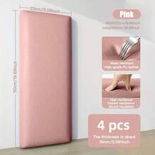 1 Stück/4 Stücke vintage, dicke, mehrfarbige, weiche selbstklebende Schaumstoff-Leder-Wandaufkleber, geruchlos, stoßfest, geeignet für Heimdekoration, Schränke, Tische, Stühle, Raumhintergrund, TV-Hintergrund, Heimdekoration, wasserfest, schmutzabweisend, leicht zu reinigen, abnehmbar, Nachttisch-Seitenwandkante Tatami-Wandkante weiche Packung Anti-Kollisions-Rückwandhalterung.