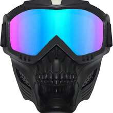 Máscara facial completa para motocicleta, gafas de motocross para bicicleta de tierra, ATV, todoterreno, gafas de carreras para hombres y mujeres - A - Ver 21