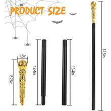 Gold Costume Walking Cane U2013 Elegant Prop Stick Dress Pimp Canes Halloween Staff Costume Accessories Adults And - 金色 - 查看 7