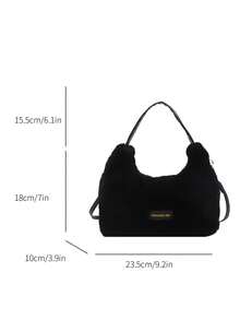 1个拉链封口极简设计纯色可爱云朵造型手提包，韩式个性化可调节肩带斜挎包，适合日常使用，高性价比包包，透气性好，适合青少年购物、通勤、日常使用，是送礼佳品。 - 百搭手提包 - 查看 11