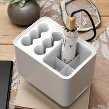 Space-Saving Modern Umbrella Stand With Drip Tray - Stylish White Plastic, Holds 10/15 Umbrellas, Perfect For Home And Office Entrance Corner Storage, Umbrella Stand - Multicolor - View 1