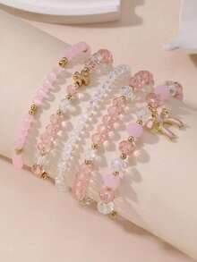 5pcs Bohemian Glass Beaded Bracelet Set, Suitable For Daily Wear - Beaded Pearl Bracelet - View 9