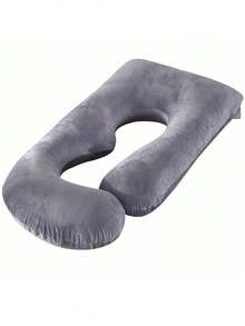 1pc G-Shaped Oversized Pregnancy Pillow Cover (Cover Only), Removable And Washable