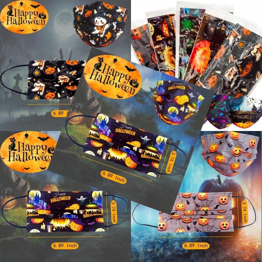 Individually Wrapped Face Masksdisposable Masks For Adult And 50-Pack/3 Ply For Men Women