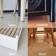 30/60 st ljudisolerade stolsbenskydd, runda/fyrkantiga matstolar och bord, halkfria möbelmattor, metallfanertyper - andra typer - tyst hemmiljö - Svart - Visa 7