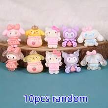 50pcs Sanrio Cartoon Tsukineko Family Series, Hello Kitty, Kuromi, My Melody, Pompompurin And Cinnamoroll Cute Mini Character Pendant Set, Suitable For Resin DIY, Jewelry Making Accessories, From Famous Brand, Ideal For Decoration And Holiday Gifts, Handmade Crafts, Phone Charms, Funny Design, Adorable Charm, Lightweight Material, High-Quality Decorative Accessories, Mini Figurines, Decorative Charm, Craft Hobby, Jewelry Makers, Valentine's Day Small Gift