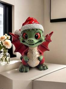 تمثال صغير من الراتنج بتصميم سنتور كرتوني للكريسماس - تمثال جميل لتمثال قزم الراتنج مناسب لديكورات عيد الميلاد وعيد الهالوين، مثالي لديكور الغرفة وديكور غرفة المعيشة.