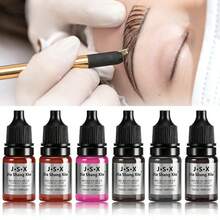 6-Color Permanent Makeup Pigment, Suitable For Eyebrows, Eyeliner, Lips And Other Areas, Micro-Needle Tattoo Supplies, Suitable For Eyebrow Tattoo Machines, Professional Beauty Supplies - Multicolor - View 3
