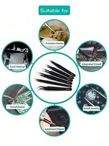 8/4/2 Pieces Stainless Steel Sticker Tweezers, Cute Craft Tweezers For Stickers, Scrapbooking, Vinyl, Eyelashes, Electronics, Multicolor