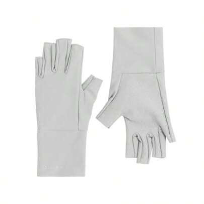 Unisex Fingerless Driving Gloves UPF 50+ Sun Protection Lightweight And Breathable UV Shield For Hands Commuting Travel And Outdoor Activities Light Grey Small