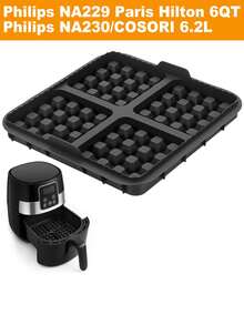 1 pieza Molde de silicona para gofres, Forro reutilizable antiadherente para freidora de aire, Adecuado para accesorios de freidora de aire NA229, NA230 - Multicolor - Ver 4