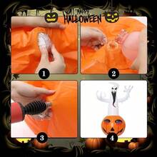 Calabaza Inflable de Halloween 1.2M, Decoracin Exterior para Al Aire Libre, Da de Muertos, Patio y Jardn - Calabaza Hinchable - Ver 7