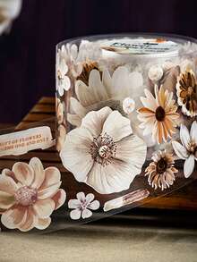 1 Roll European Floral Pattern PET Decorative Tape, Suitable For Scrapbooking, DIY, Photo Album, Sticker Album - Multicolor - View 9