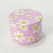 1 件 4 层 50 毫米锌合金小花形烟草研磨器，高品质金属吸烟研磨器，粉色/绿色可选 - 彩色 - 查看 14