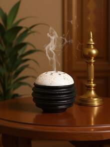 1pc Spherical Resin Handheld Incense Burner, Black, Chocolate, Coffee Color, Minimalist Modern Style, Middle Eastern, Arabic Incense Holder, Home Decor For Bedroom, Living Room, Office, Hotel, Festival - Multicolor - View 21