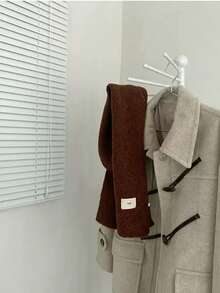 1 Khăn quàng cổ đan trang trí cho nữ, Khăn quàng cổ bằng vải cashmere đan mềm mại và ấm áp, Thích hợp cho học sinh, Kích thước nhỏ - Màu hoa vàng - Xem 8