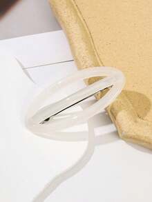 1/3pcsGentle Daily Low Ponytail Oval Hollow Glossy Acetate Hai R Claw Clip Winter Hair Accessories Hair Clip Winter Hair Claw - Multicolor - View 5