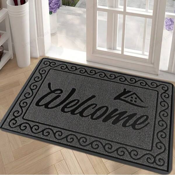 1pc Durable Welcome Doormat - Rectangular Mat, Suitable For Entryways Of Home, Office, Patio, Porch And Garage