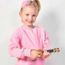Ukulele, 9.8 Inch Ukulele Guitar 4 Strings Musical Educational Learning Girls (Light Brown) - 1 - View 6