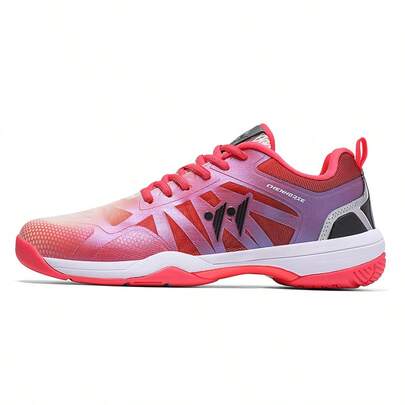 Unisex Professional Badminton Shoes, Lightweight, Flexible, Shock-Absorbing, Non-Slip, Protective, Stable, Thin Sole, Breathable, Seamless Rubber Outsole, Suitable For Indoor, Grass, Sports Courts
