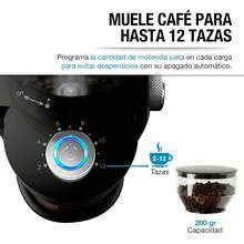 CASA LITUS Molino de Café Eléctrico Profesional 200gr, Moledor de Café en Grano 18 Niveles de Molienda: Espresso, Prensa Francesa, Cafetera, Cafetera Italiana (Moka), Cuchillas de Acero Inoxidable - 1 - Ver 8