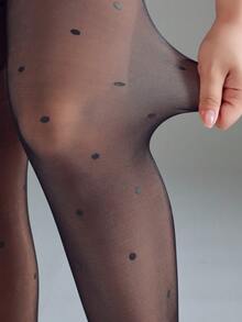 1pc Women's 80g/90g Apricot/Black Winter Fashionable Minimalist Pantyhose Thick Tights