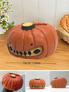 1 件创意纸巾盒，可爱水果纸巾盒，卡通动物纸巾盒，万圣节南瓜纸巾盒，优质鸭子纸巾盒，优雅猫咪纸巾盒，西瓜、香蕉、榴莲新奇纸巾盒，适用于汽车、办公桌、家居客厅装饰、餐厅装饰、陶瓷纸巾架、汽车纸巾盒、派对礼物、万圣节用品 - 彩色 - 查看 14