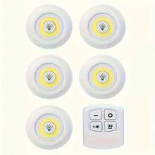 COB照明夜灯，可调光，定时功能，遥控，易于安装，AAA电池供电，便携式橱柜灯，适用于衣柜、厨房、浴室、卧室、宿舍等场景