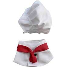 1 Set White Pet Hat Chef Appearance Pet Clothing Soft S Dog Costumes Supplies, Dog Costumes Apparel And Accessories - 最初的 - 查看 2