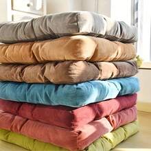 1 件方形灯芯绒地板枕头 - 大号加厚毛绒榻榻米坐垫，适用于瑜伽、冥想、客厅、阳台和办公室，100% 涤纶，现代家居装饰，坐垫，冥想配件，中性色，柔软纹理饰面 - 綠色 - 查看 2