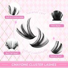 224/252/280 Clusters Of False Eyelashes, D Curl, 50D/60D/80D/100D Strands, 12-18mm, Long-Lasting, Fine, Ultra-Light False Eyelash Tool Set, Dense Eye-Enhancing Tool Set, Suitable For Weddings, Christmas Parties, Travel, Daily Wear, Eyelash Extensions, Beginner Makeup Segmented Eyelashes. - Multicolor - View 7