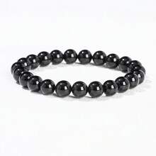 1pc 6/8/10mm Natural Stone Beaded Bracelet, Bohemian Style Tiger Eye/Amethyst/Agate Healing Stone Bracelet, Layerable Colorful Handmade Jewelry For Women - Multicolor - View 118