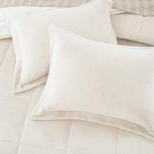 Plush Comforter Set, Flannel Velvet Comforter Sets 7 Pieces Bed In A Bag, Soft Warm Winter Bedding Set With Sheets, Pillowcases & Shams - 乳白色 - 查看 6