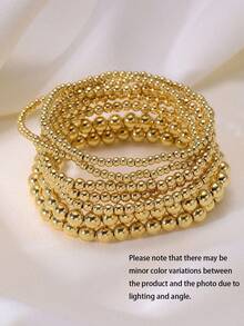 7pcs Vintage Minimalist Elegant Beaded Bracelet Set For Women, Daily, Commute, Date, Party, Holiday, Girlfriend Birthday Gift