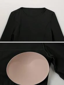 1 Stück Damen Pendler, Einkaufen, Yoga, Pilates, Laufen, Fitness Langarm Sportbekleidung